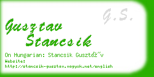 gusztav stancsik business card